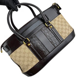 Pre-owned gucci-gg-canvas-body-bag-brown