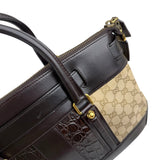 Pre-owned gucci-gg-canvas-body-bag-brown
