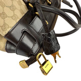 Pre-owned gucci-gg-canvas-body-bag-brown
