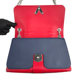 Pre-owned louis-vuitton-rubis-blue-monogram-leather-very-chain-bag