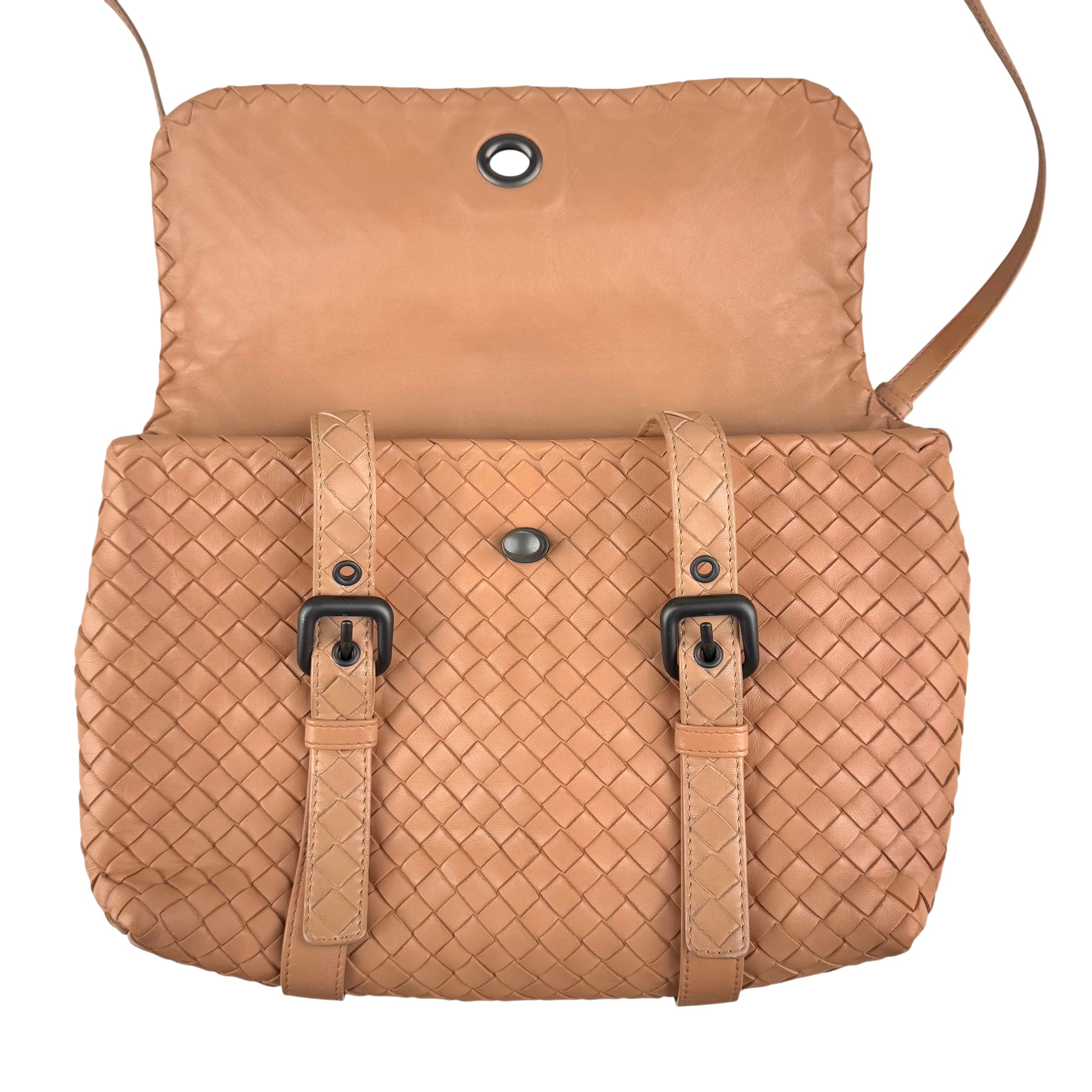 Pre-owned bottega veneta intrecciato two-way shoulder bag front