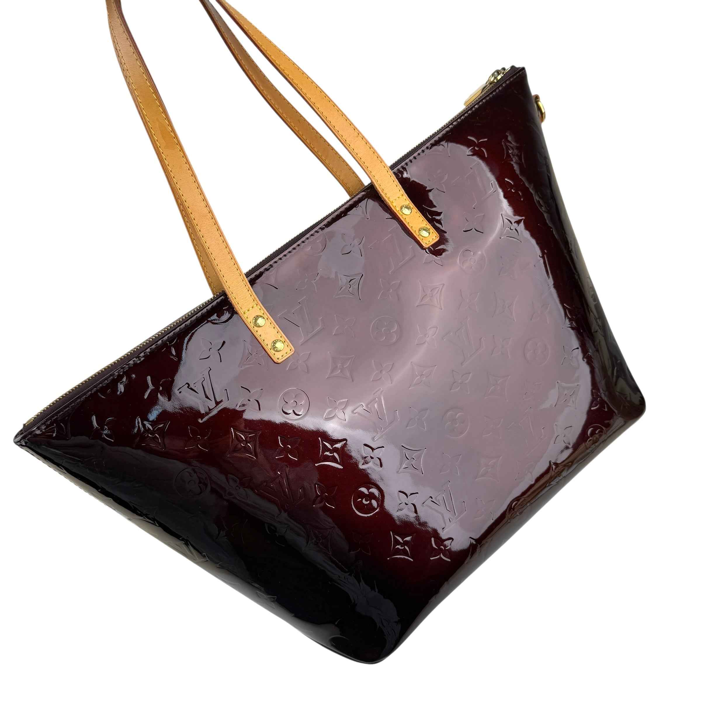 Louis Vuitton Amarante Monogram Vernis Bellevue Bag