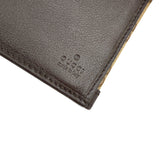 Pre-owned gucci-beige-brown-gg-canvas-leather-wallet