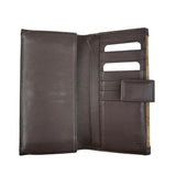Pre-owned gucci-beige-brown-gg-canvas-leather-wallet