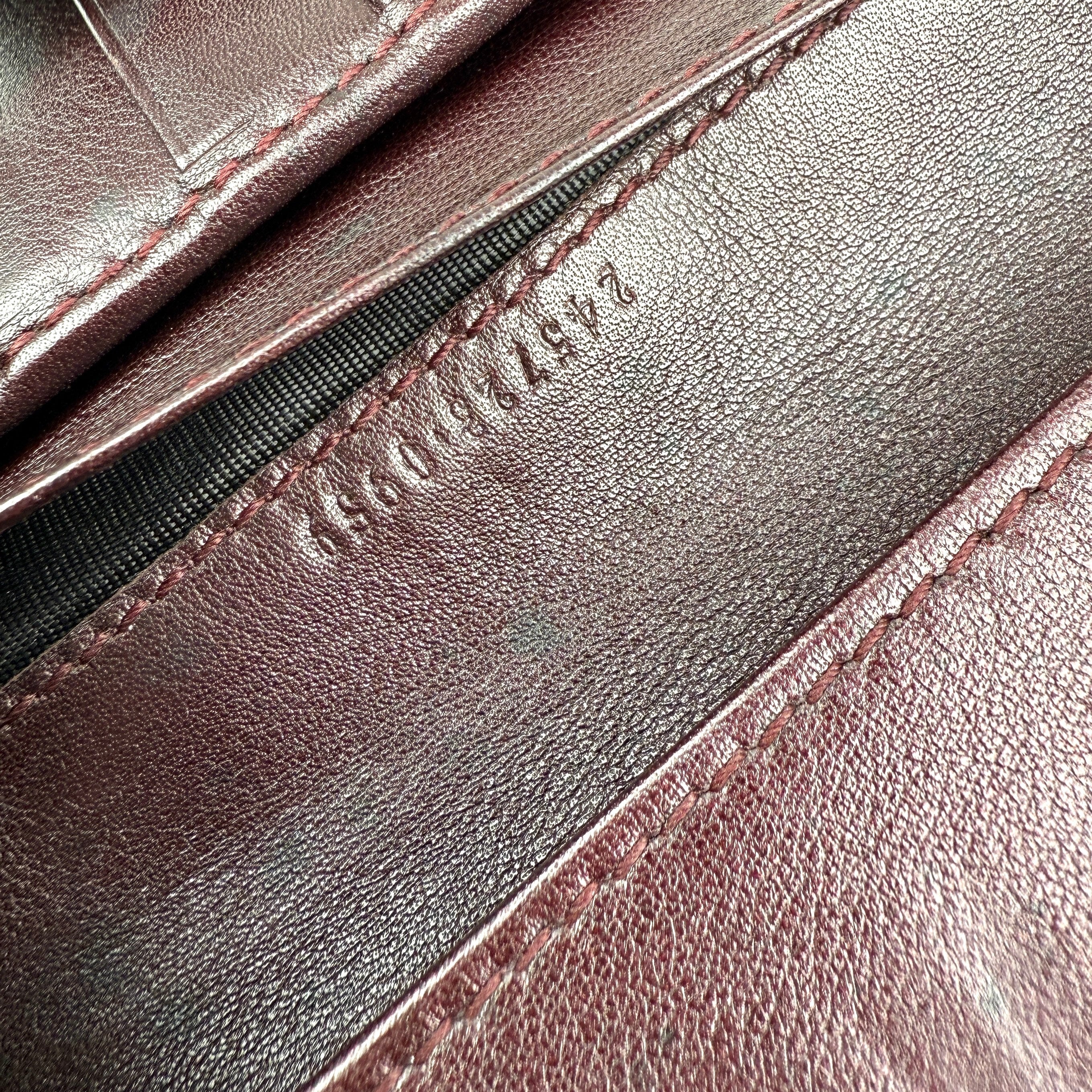 Pre-owned gucci-lovely-brown-canvas-leather-long-wallet