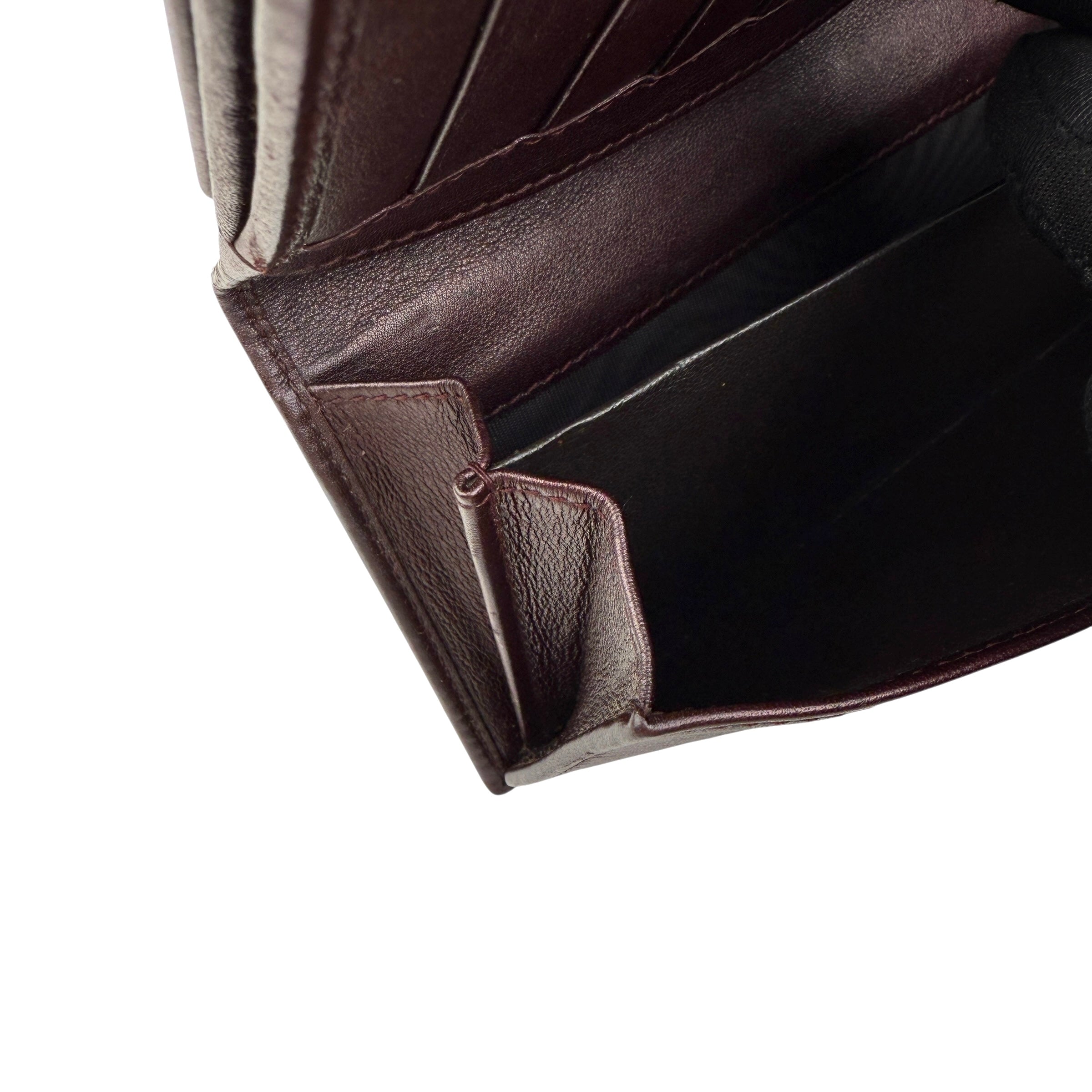 Pre-owned gucci-lovely-brown-canvas-leather-long-wallet