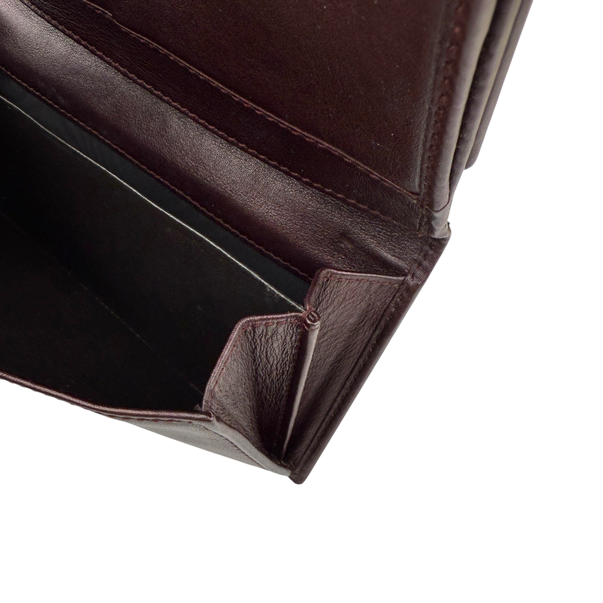 Pre-owned gucci-lovely-brown-canvas-leather-long-wallet