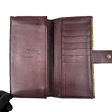Pre-owned gucci-lovely-brown-canvas-leather-long-wallet