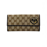 gucci-lovely-brown-canvas-leather-long-wallet