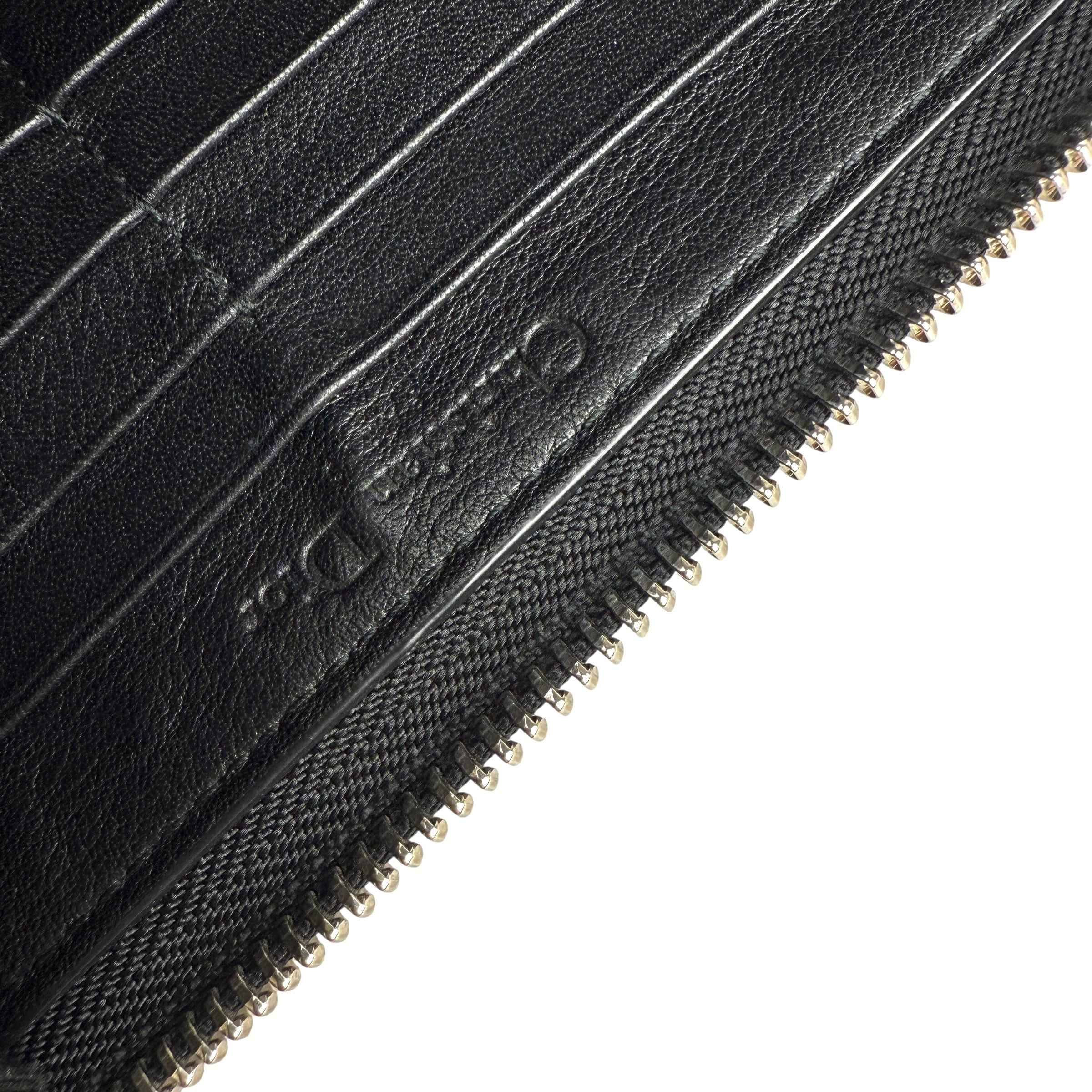 Dior Cannage Patent Lady Dior Wallet Black