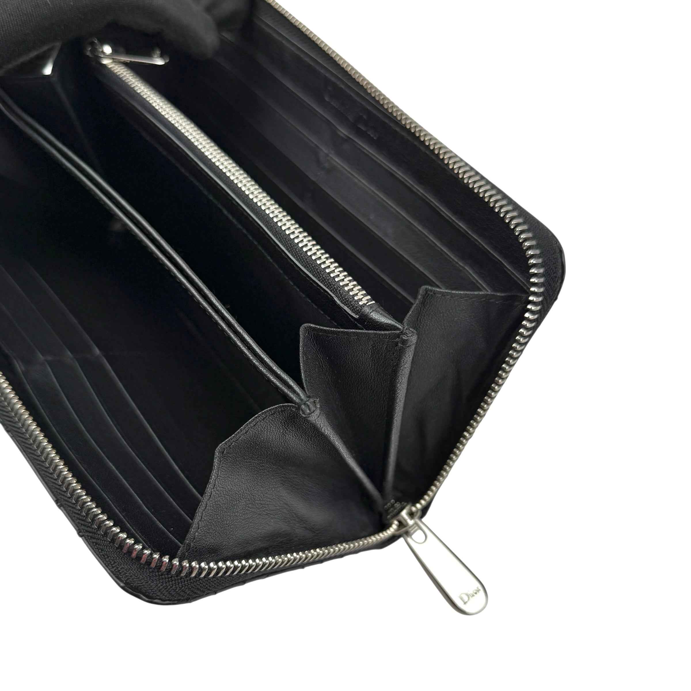 Dior Cannage Patent Lady Dior Wallet Black