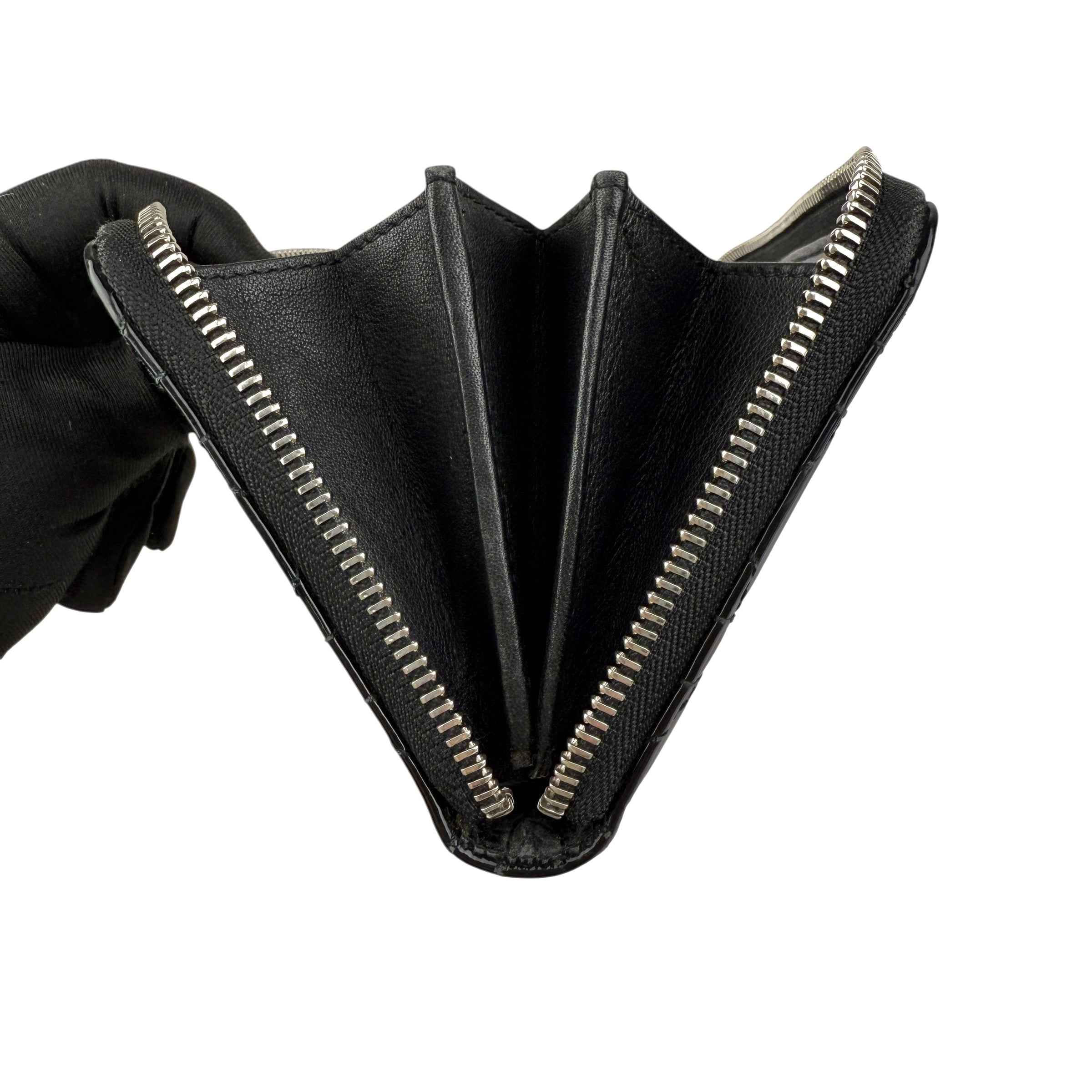Dior Cannage Patent Lady Dior Wallet Black