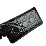 Dior Cannage Patent Lady Dior Wallet Black