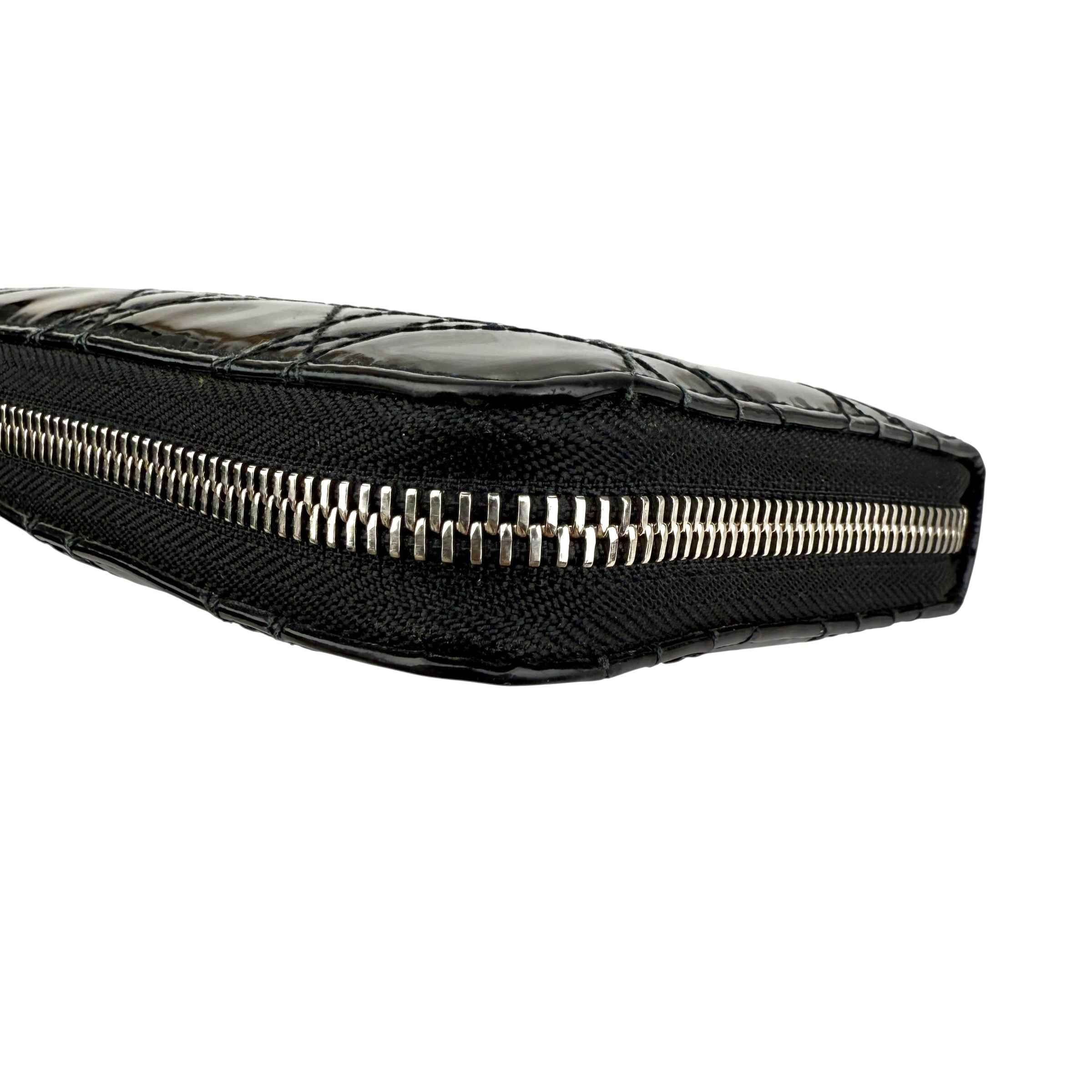Dior Cannage Patent Lady Dior Wallet Black