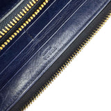 Prada calfskin zip around wallet