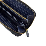 Prada calfskin zip around wallet