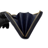 Prada calfskin zip around wallet