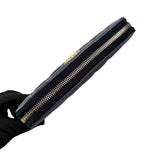 Prada calfskin zip around wallet
