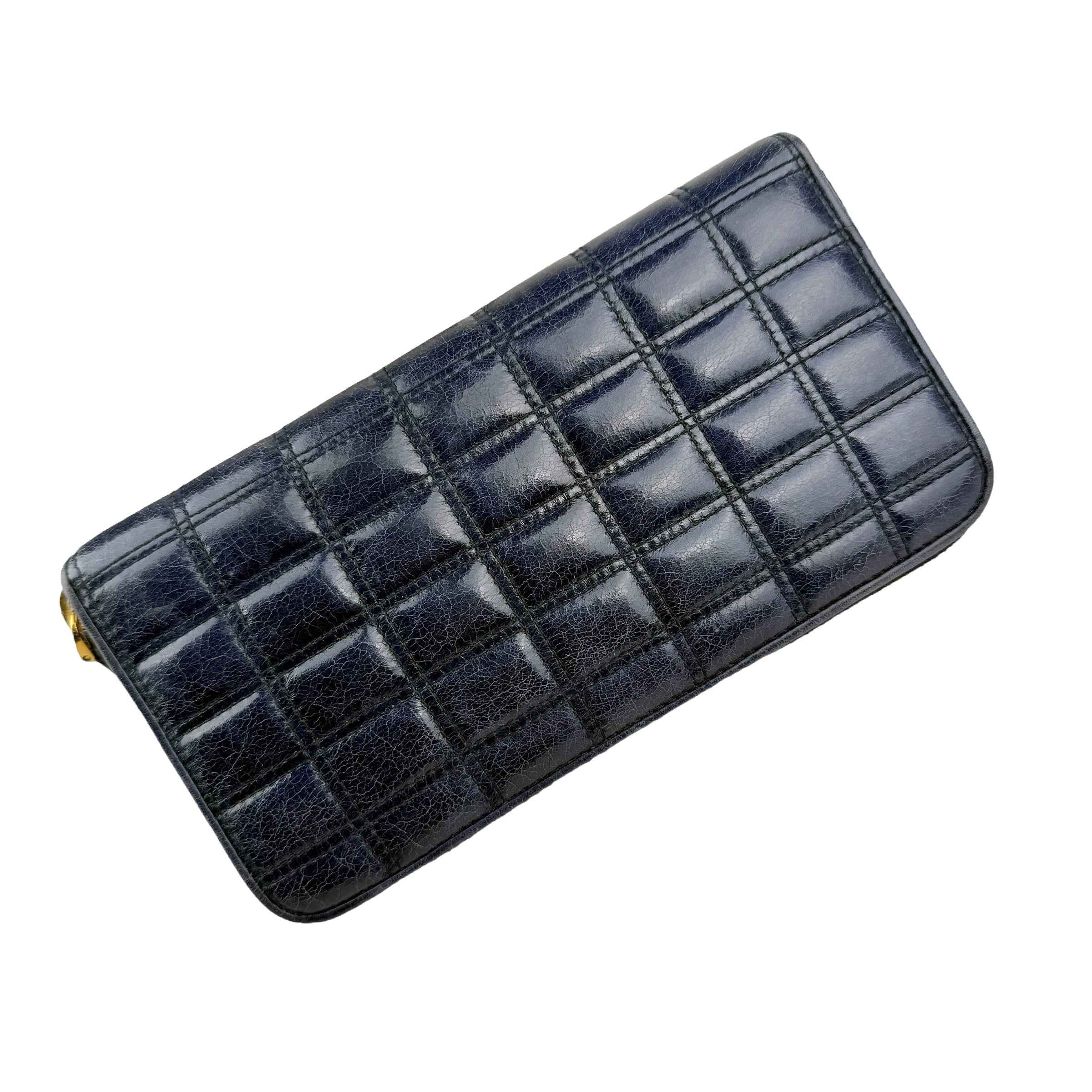 Prada calfskin zip around wallet
