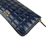 Prada calfskin zip around wallet