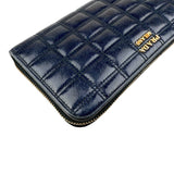 Prada calfskin zip around wallet