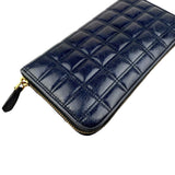 Prada calfskin zip around wallet