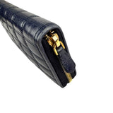 Prada calfskin zip around wallet