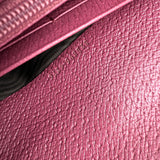 Gucci Calfskin GG Monogram Continental Wallet Beige Fuchsia