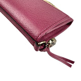 Gucci Calfskin GG Monogram Continental Wallet Beige Fuchsia