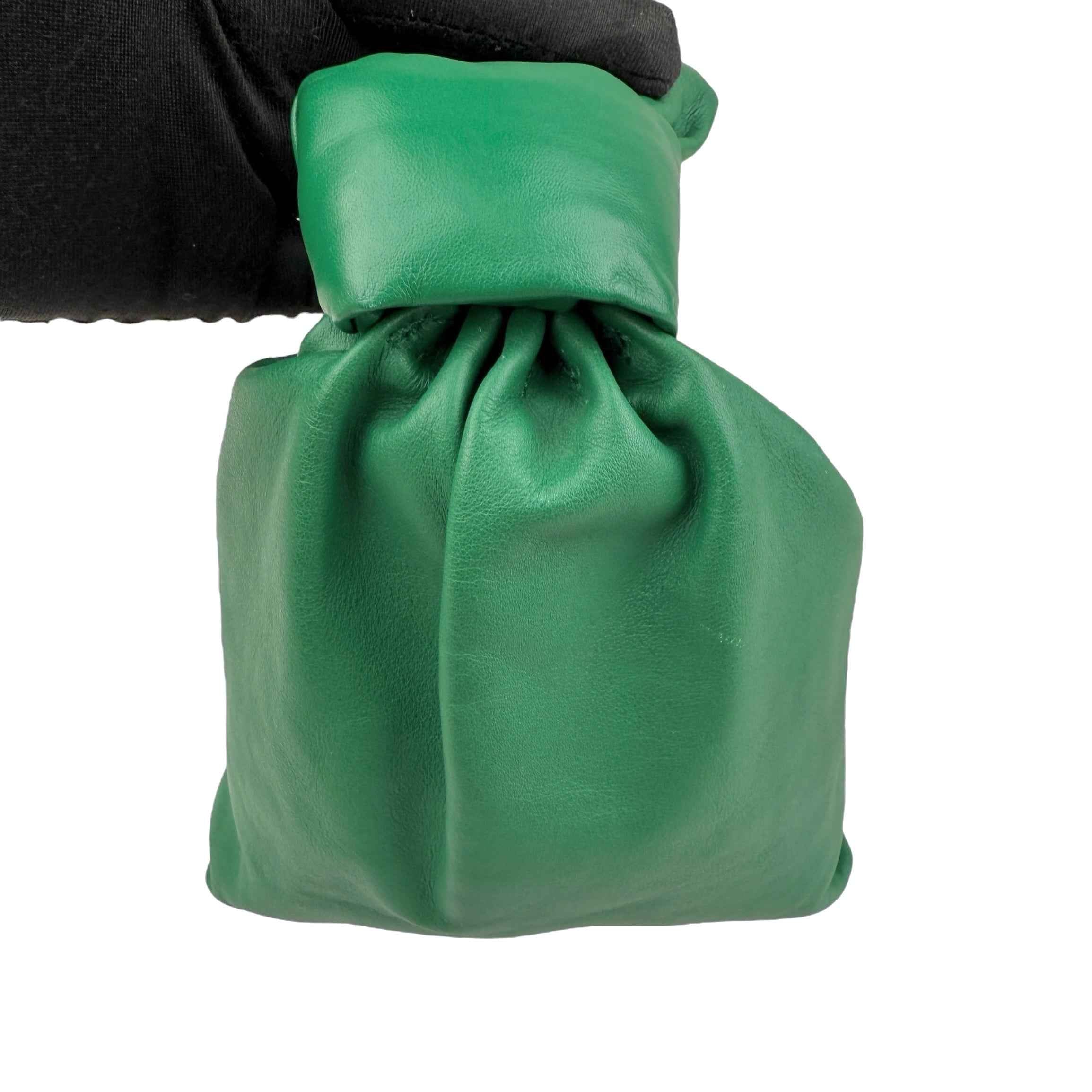 Bottega Veneta Green Leather Double Knot Bag
