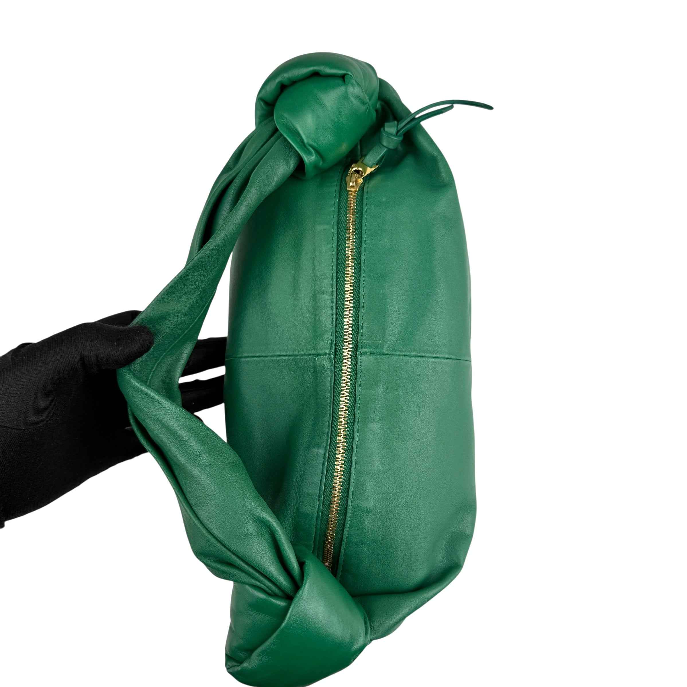 Bottega Veneta Green Leather Double Knot Bag