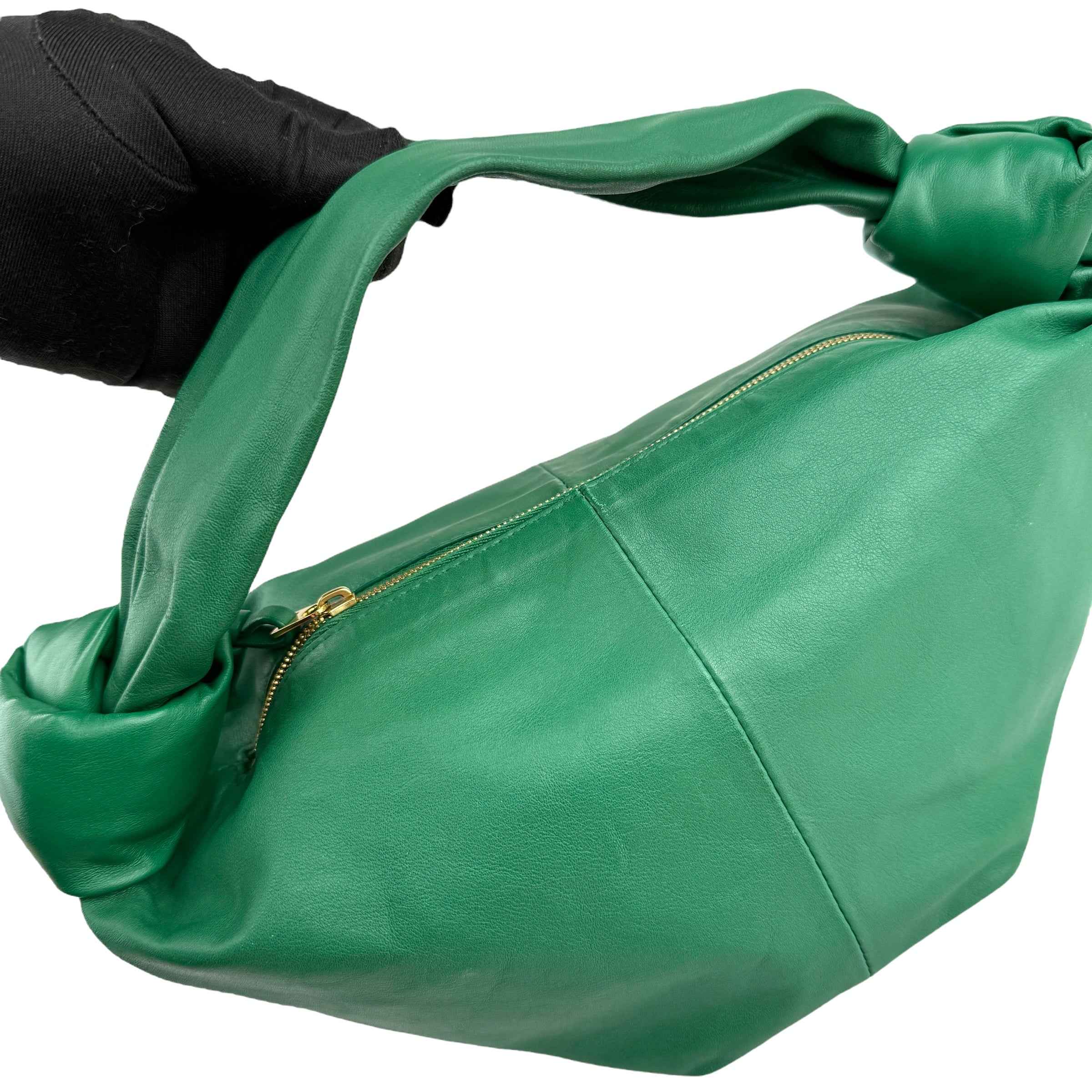 Bottega Veneta Green Leather Double Knot Bag