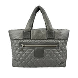 chanel coco cocoon nylon khaki tote bag back