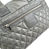 Pre-owned chanel coco cocoon nylon khaki tote bag front