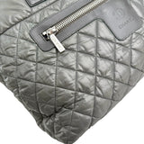 Pre-owned chanel coco cocoon nylon khaki tote bag front