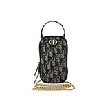 Christian Dior Oblique Canvas Montaigne Call in Dior Phone Holder satchel