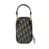 Christian Dior Oblique Canvas Montaigne Call in Dior Phone Holder satchel