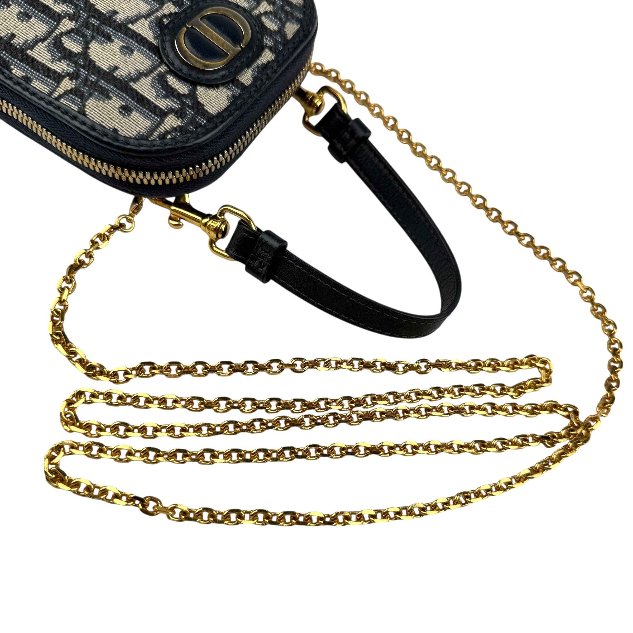 Christian Dior Oblique Canvas Montaigne Call in Dior Phone Holder satchel