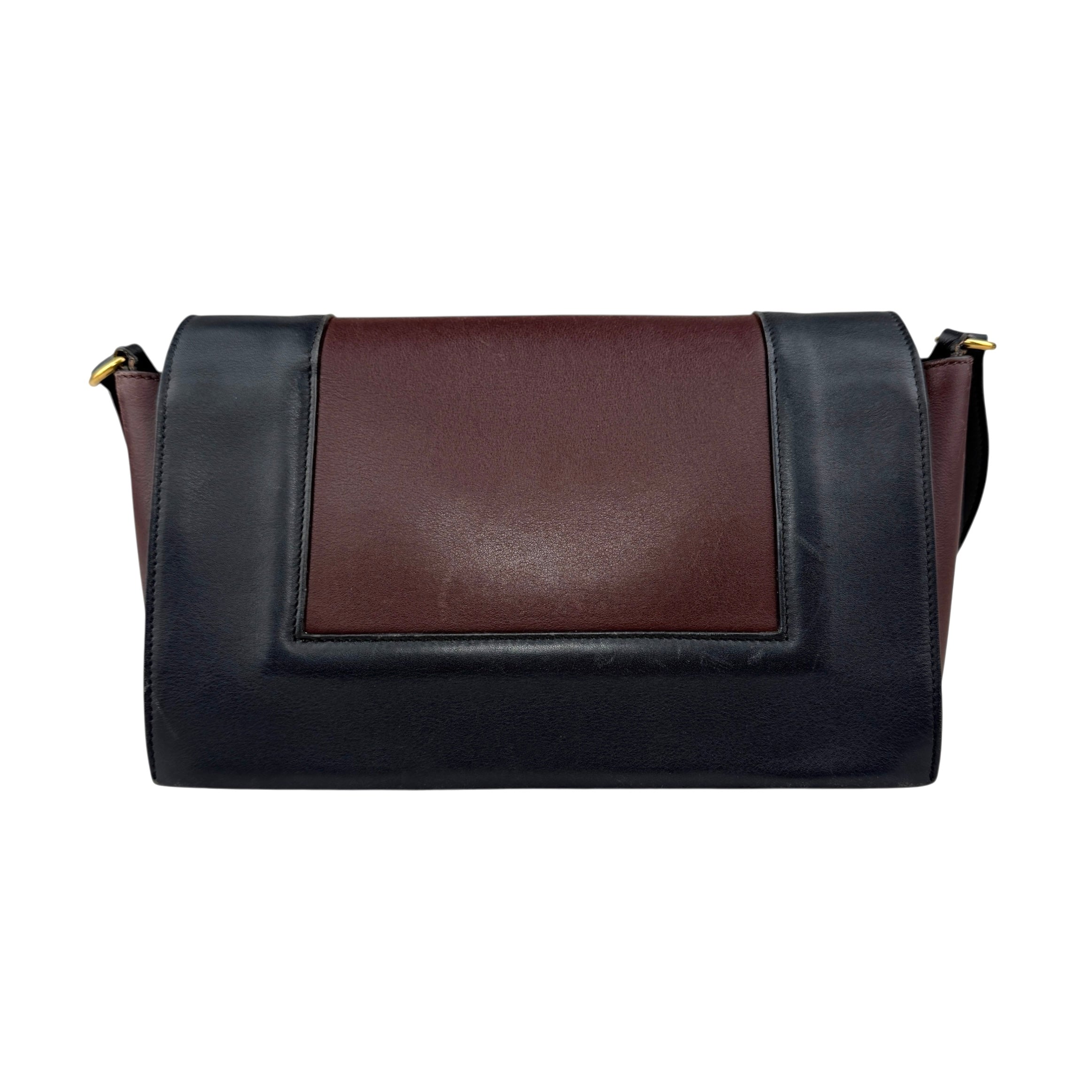 celine frame leather crossbody bag front