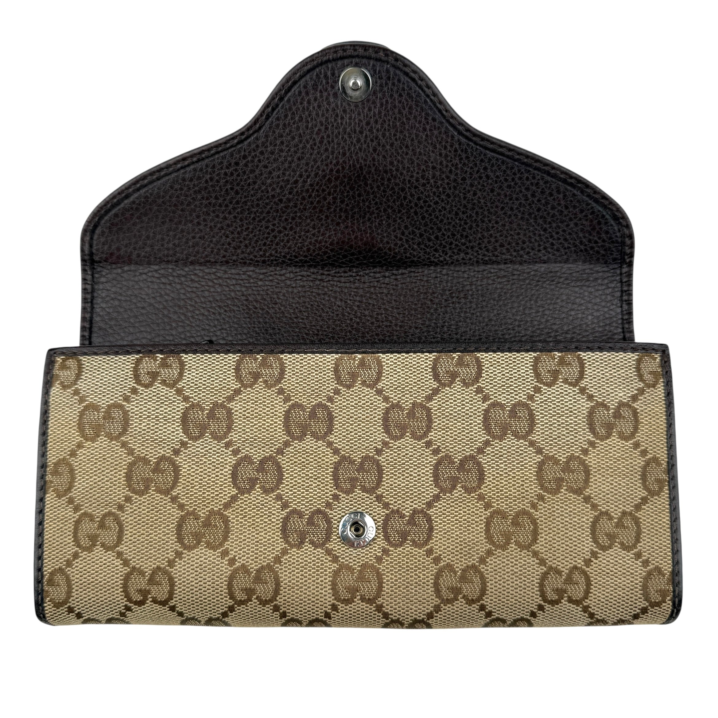 Pre-owned Gucci Horsebit 1955 Leather/Cloth Wallet wallet