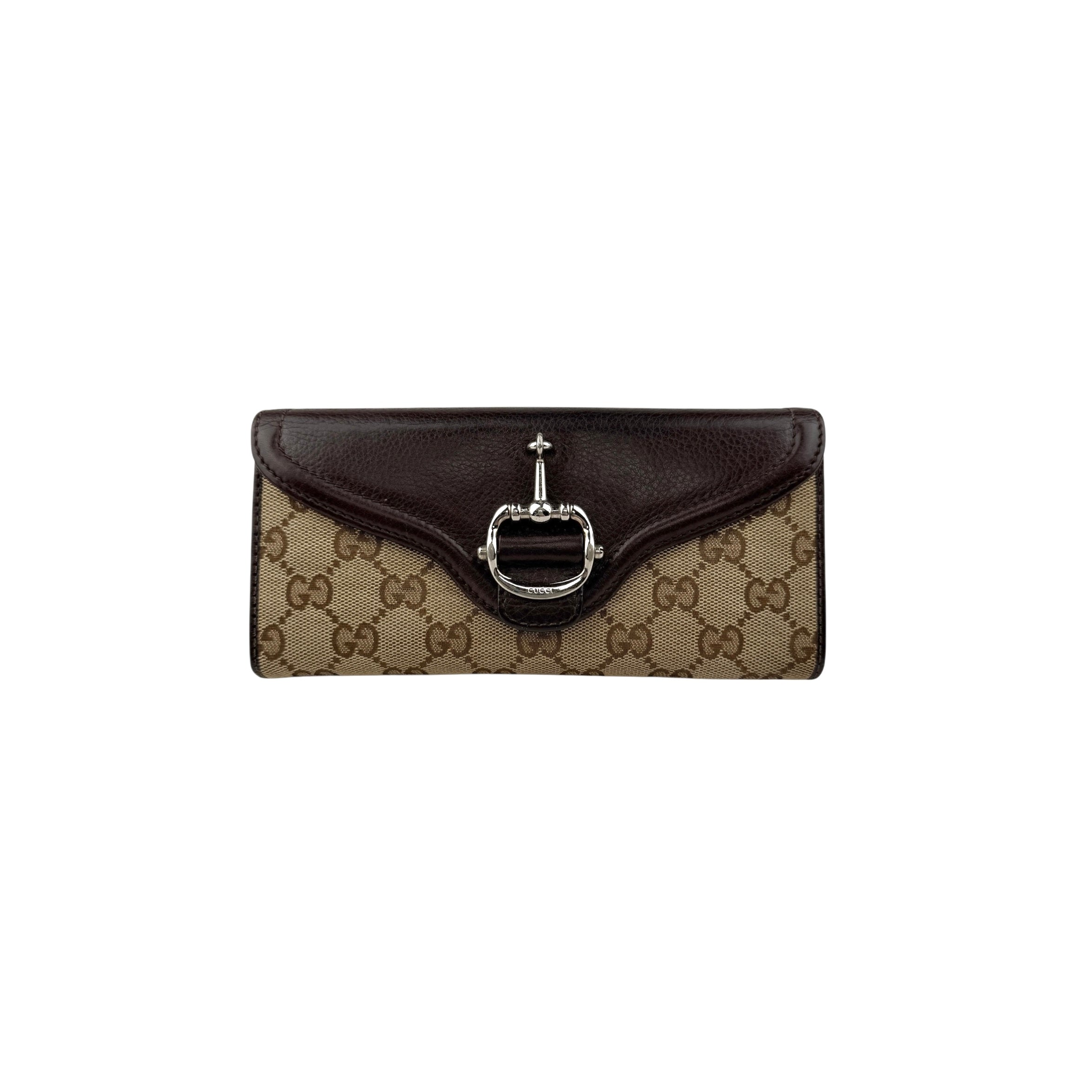 Pre-owned Gucci Horsebit 1955 Leather/Cloth Wallet wallet main image