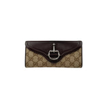 Pre-owned Gucci Horsebit 1955 Leather/Cloth Wallet wallet main image