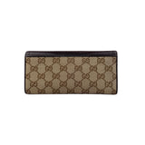 Pre-owned Gucci Horsebit 1955 Leather/Cloth Wallet wallet back view