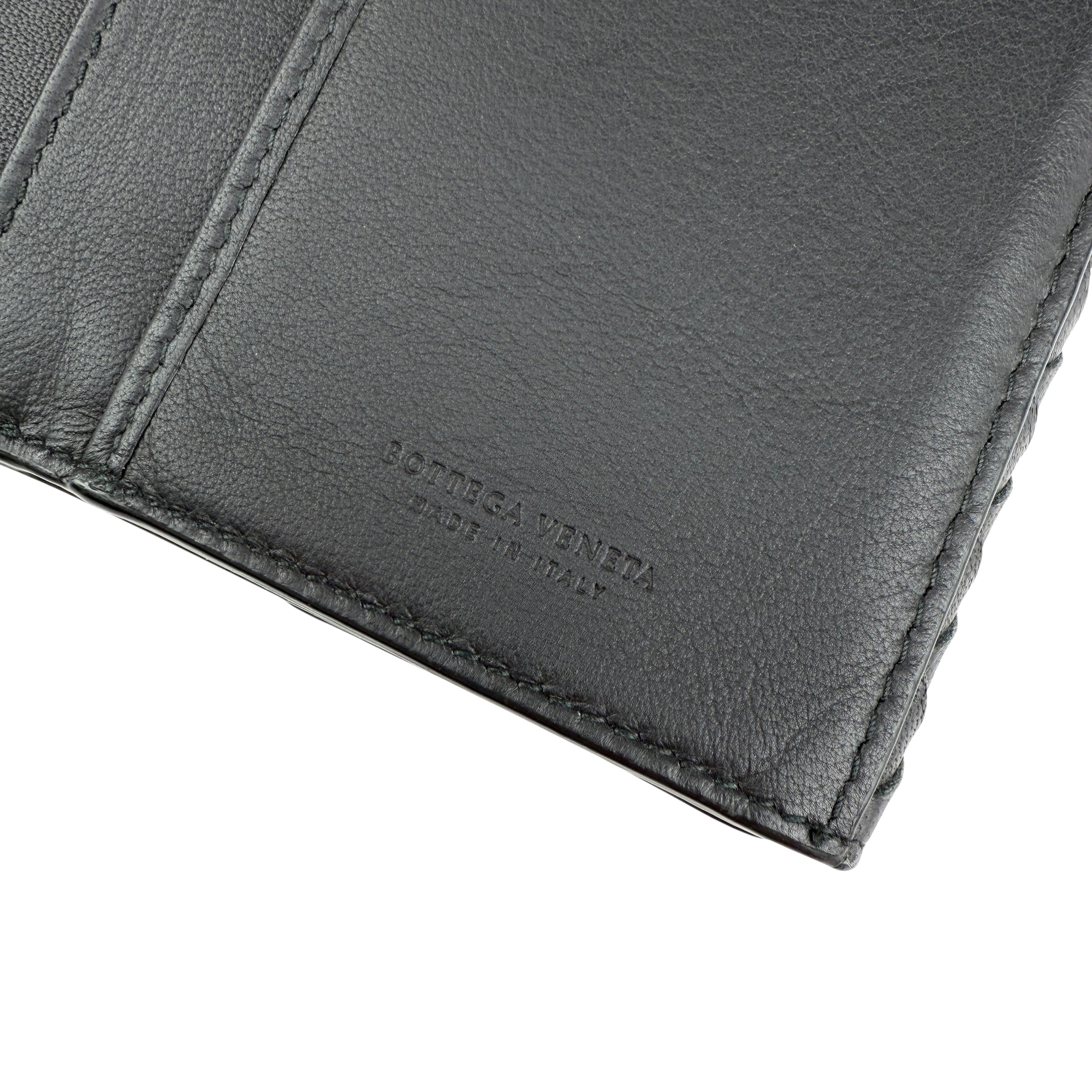 Pre-owned Bottega Veneta Black Intrecciato Woven Nappa Leather Continental Wallet wallet