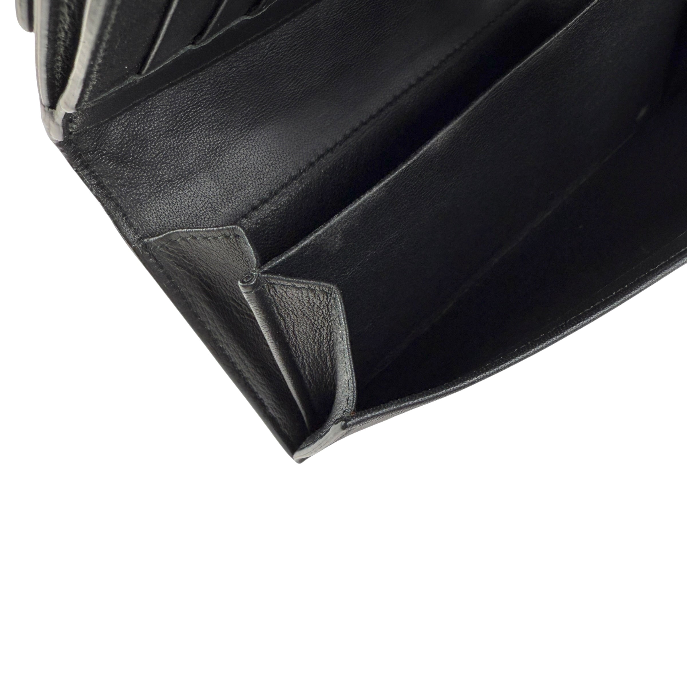 Pre-owned Bottega Veneta Black Intrecciato Woven Nappa Leather Continental Wallet wallet