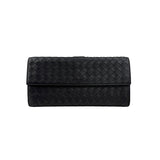 Pre-owned Bottega Veneta Black Intrecciato Woven Nappa Leather Continental Wallet wallet main image
