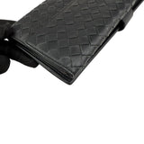 Pre-owned Bottega Veneta Black Intrecciato Woven Nappa Leather Continental Wallet wallet