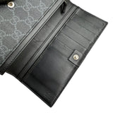 Pre-owned Gucci Black Canvas GG Supreme Web Zip Around Wallet wallet