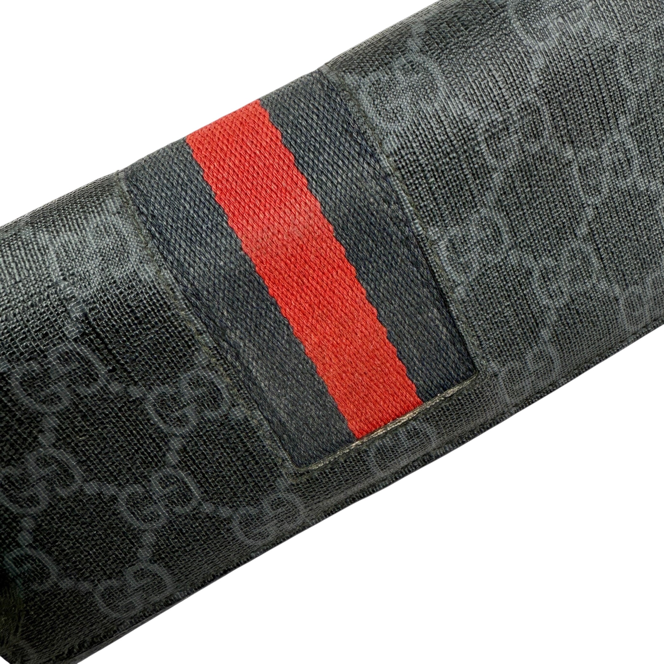 Pre-owned Gucci Black Canvas GG Supreme Web Zip Around Wallet wallet