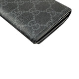Pre-owned Gucci Black Canvas GG Supreme Web Zip Around Wallet wallet